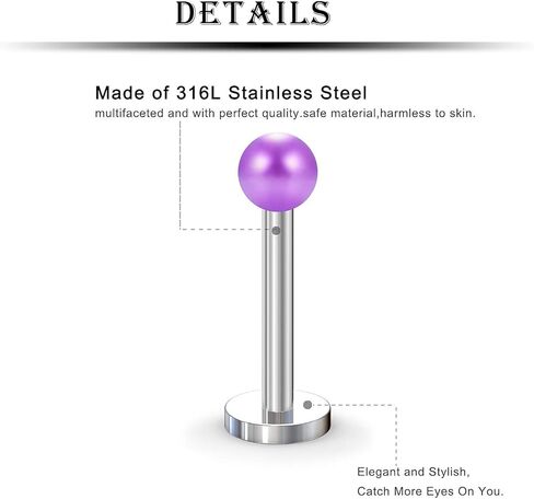 Kridzisw 20G يتوهج في الظلام الشفاه Labret Monroe Medusa Nose Rings Studs 316L الجراحية الصلب الغضروف الزنمة أقراط إلى الأمام هيليكس أقراط ثقب المجوهرات 6 مم 8 مم 10 مم in Kuwait