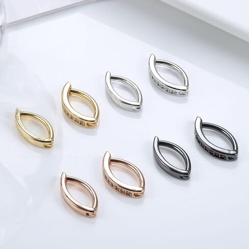 HAIAISO 8 Pcs Clicker Belly Button Rings for Women Hypoallergenic Surgical Steel Belly Button Rings Reverse Curved Barbell Piercing Body Jewelry in Saudi Arabia