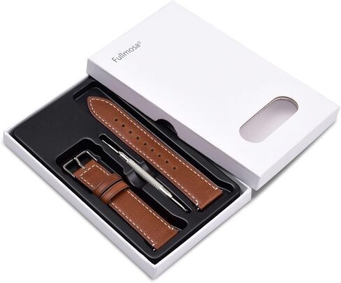 Fullmosa Watch Bands Top Wax Leather Watch Band / حزام 18 ملم 20 ملم 22 ملم 24 ملم للرجال والنساء in Kuwait