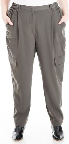 Max Studio Women's Plus Size Soft Twill Ankle Cargo Pant in Saudi Arabia