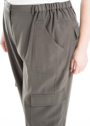 Max Studio Women's Plus Size Soft Twill Ankle Cargo Pant in Saudi Arabia