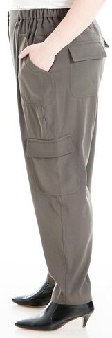 Max Studio Women's Plus Size Soft Twill Ankle Cargo Pant in Saudi Arabia