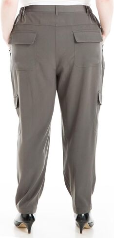 Max Studio Women's Plus Size Soft Twill Ankle Cargo Pant in Saudi Arabia