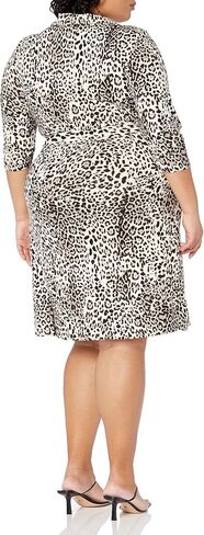 Star Vixen Women's Three-Quarter-Sleeve Faux Wrap Dress in Saudi Arabia