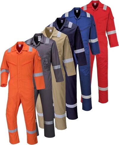 Portwest C814 Iona Lightweight Reflective Cotton Coverall Gray, XX-Large in Saudi Arabia