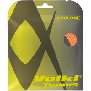 Volkl Cyclone | Tennis Racquet String | Spin & Control | Ten-Sided co-Polymer (Fluo Carrot, 17, Set)