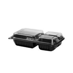 Solo 919019-PM94 11.5 in Black/Clear PM Plastic Hinged Container, 11.5 X 8.05 in (Case of 100)