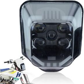 Universal Dirt Bike LED Headlight - Motorcycle Pit Bike Headlight Kit - Dirtbike Front Head Lamp for Enduro Supermoto (Central Light)