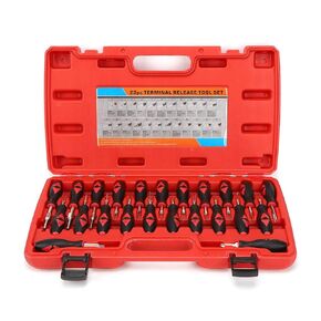 Terminal Removal Tool, 23pcs Universal Automotive Wire Terminal Removal Tool Connector Pin Remover Extractor Tool Kit Terminal Release Kit Wire Removal Tool C mastercool