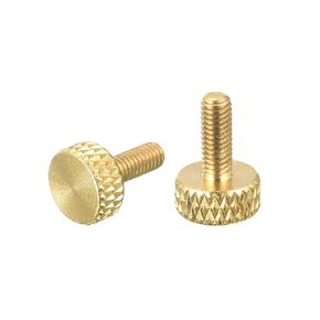 5 قطع من مسامير الإبهام النحاسية المخرشة من uxcell، M5x12mm مثبتات مقابض مسامير مسطحة للإلكترونيات والميكانيكية