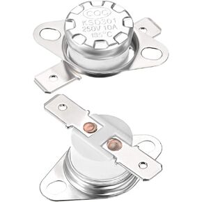 uxcell KSD301 Thermostat 135°C/275°F Normal Closed N.C Adjust Snap Disc Temperature Switch for Microwave,Oven,Coffee Maker 2pcs