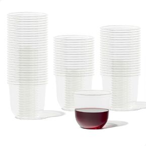 TOSSWARE NATURAL Arc - Plant Based Cups 12 oz - Plastic Alternative Cups for Parties, Bachelorettes, Weddings - Recyclable Clear Cold Cups - Set of 1000, 12oz