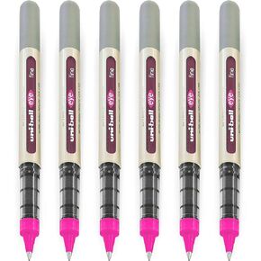 Uni-Ball EYE - UB-157 Rollerball Pens - 0.7mm Nib - Pink - Pack of 6