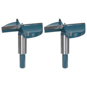 HARFINGTON 2pcs Forstner Drill Bit 38mm (1-1/2") Carbide Forstner Bits Wood Hinge Hole Opener Cutter with Hex Shank for Woodworking Drilling