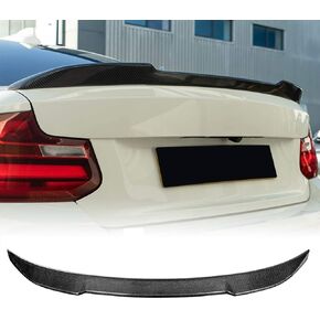 AeroBon Real Carbon Fiber Trunk Spoiler Compatible with 2014-21 BMW 2-Series F22 Coupe and F87 M2 (CS Style)
