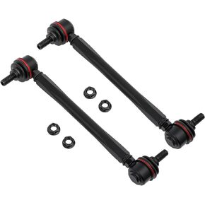 Adjustable Front Stabilizer Sway Bar End Links Kits 225MM-265MM (Overall Length Bolt to Bolt), Ball Joint Stud Size 10mm, Aluminum Sway Bar