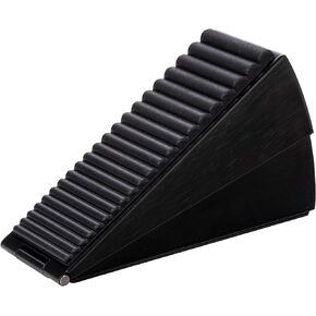 Yeegras Black Heavy Duty Door Stopper, Metal Rubber Door Wedge, Large Door Stop for Bottom of Door, Suits Any Heavy Door Gap