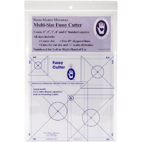 Michell Marketing 8297 Multisize Fussy Cutter Ruler , Blue 10.75 x 7 x 0.19