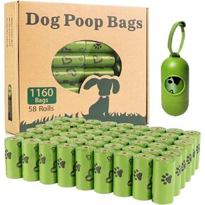 Dog Poo Bags - 280 Counts 14 Refill Rolls Biodegradable Poop Waste Bag for Dogs with Dispenser | Scented