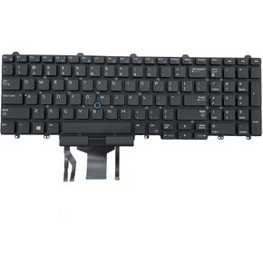ANTWELON لوحة مفاتيح بديلة للوحة المفاتيح لجهاز Dell Latitude E5550 E5570 5580 5590 5591، الدقة 3510 3520 7510 7520 7710 7720 سلسلة كمبيوتر محمول مع مؤشر تخطيط الولايات المتحدة الضوء الخلفي in Kuwait