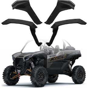 LitMiRaCle UTV Wide Fender Flare Front & Rear Fender Flares Mud Flares Guards Extension for Kawasaki Teryx KRX 1000 2020-2023 Accessories