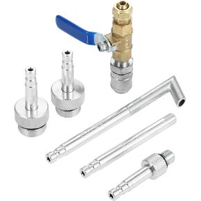Aupoko Automatic Transmission Fluid Oil Filling Filler Adapter with Shut Off Valve Replacement Tool Compatible with VW Audi 09G 01J 722.9 CVT DSG ATF Benz 722.9