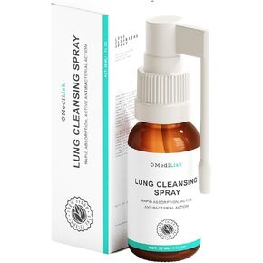 Lung Cleansing Spray for Lung Cleanse, Respiratory Support and Mucus Relief to Breath Easy - All Natural, Hypoallergenic, Non-irritating - 1 Fl Ounce (Pack of 1)