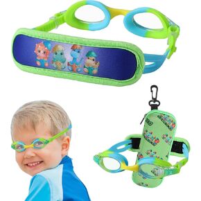 HYDROCOMFY Swim Goggles Kids 3-6 No Hair Pull, Toddler Goggles Padded Strap, Child Swimming Goggles with Case in Kuwait