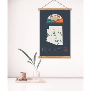 Alaska State Parks Bucket List Poster, Gorgeous Map of Alaska Featuring State and National Parks, Great Travel Alaska Gift, Alaska State Map, 12x18", Alaska Pushpin Map, Christmas Gifts for Men in Kuwait