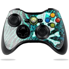 Protective Vinyl Skin Decal Skin Compatible with Microsoft Xbox 360 Controller wrap Sticker Skins Zebra Skull