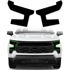 غطاء ملون لأضواء الذيل المدخنة مسبقًا من Mustree مناسب لملحقات Chevy Silverado 2019-2023، صبغات غطاء عاكس الضوء للمصابيح الخلفية مع طبقة لاصقة لامعة من الدخان الداكن (ضوء الذيل) in Kuwait