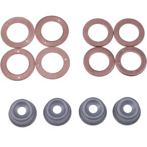 DVPARTS 4 Cylinder Injection Seal Kit 19077-53650 Compatible with Kubota V1205 V1305 V1505T V1903 V2003E V2003TE V2003TME V2203E V2203ME V2403ME V2403TME V3300TE V3600TE V3 IDI, 03 SERIES,05 SERIES