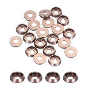 MECCANIXITY M3 Cone Cup Countersunk Washers,Hole Dia 3mm/0.12" Aluminum Gaskets Cup Head Washer Gasket for Screw RC/FPV/PC/Drone/Mechanical Accessories Model Parts,Pack of 30(Purple)