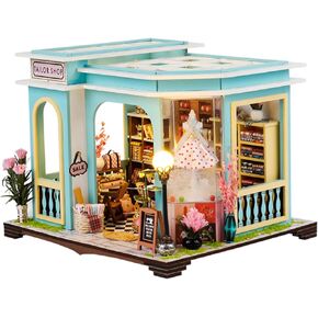 Fansetoyuma DIY Miniature Dollhouse Room Kit for Teens and Adults-Tailor Shop