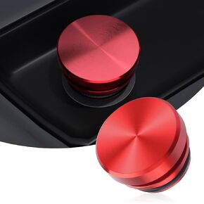 1 PC Car Cigarette Lighter Cover, 0.68" x 1.1" Alloy Anti-Accidental Rubber Ring Sealed Dust Cover Plug, Personalized Decorative Accessory, Suitable for Most Cars and Motorcycles (Black)