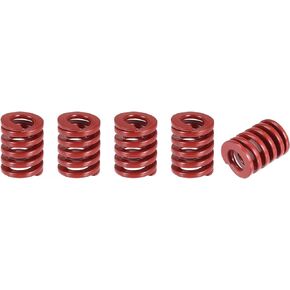 uxcell 3D Printer Die Spring, 5pcs 12mm OD 20mm Long Spiral Stamping Medium Load Compression Mould Die Springs for 3D Printer Electric Part, Red