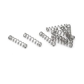 Unifizz Compression Spring,10 Pcs 304 Stainless Steel, 8mm OD, 0.5mm Wire Size, 25mm Free Length, Silver Tone