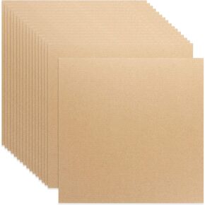 50 Packs 11.8" x 11.8" Corrugated Cardboard Sheets 1/8" Thick Flat Cardboard Filler Insert Sheet Kraft Brown Paper Card Board Sheets Pads for Packing, Mailing, Crafts (Squared Size)