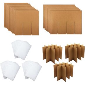 12 Sets Glass Dividers Kits for Moving Boxes about 16 x 12 x 12 Inch Box Glass Cell Divider Fits for Glass Inserts Moving cardboard Dividers for Wine Glassware Kitchen Dish Packing (Box Not Included)
