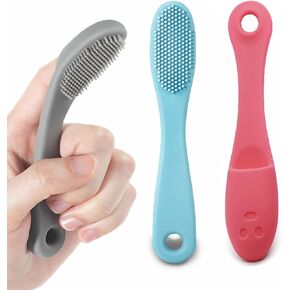 Pet Republique Finger Toothbrush with Handle for Dogs and Cats – Super Soft Silicone, Finger Insert Style (3-Count)