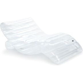 FUNBOY Giant Super Clear Chaise Lounger Pool Float، مقاس 1-2 شخص