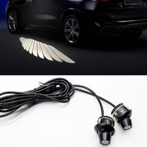 YSY Car Side Rearview Mirror Welcome Lights Dynamic Projectio Laser light Decoration Ambient Lamps White Angel Wings Light (Angel Wings Light)
