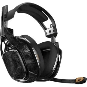 غلاف MightySkins متوافق مع سماعات ألعاب الجيل الثالث Astro A40 - غطاء حماية من الرخام الأسود ومتين وفريد ​​من نوعه من الفينيل سهل التطبيق والإزالة وتغيير الأنماط صنع في الولايات المتحدة الأمريكية