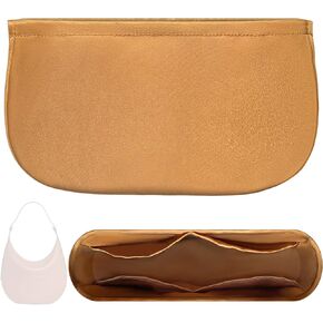 QIGUAN Purse Organizer Insert, Nylon Inner Liner Bag for Celine Heloise Hobo Bag Durable Handmade Storage Half-moon Bag Insert Cosmetics Bag Organizer Insert