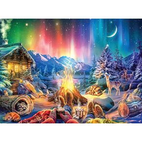 Buffalo Games - Winter's Night Bonfire - 1000 Piece Jigsaw Puzzle for Adults Challenging Puzzle Perfect for Game Nights - Finished Size 26.75 x 19.75