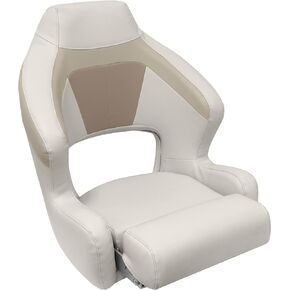 مقعد دلو من Wise BM3338-1749 Premier Series Pontoon XL مع مسند قابل للطي، Mocha Java/Café/Mushroom