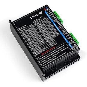 RATTMMOTOR DMA860S Stepper Motor Driver MAX 8.2A CNC Digital Stepper Motor Controller 128 Subdivision, Drive 4,6,8-Wire 2-Phase Stepper Motor for CNC Router Engraving Machine