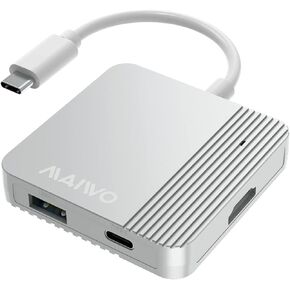 MAIWO USB C hub, 5 in 1 USB Hub for Laptop with 4K HD, 1 USB 3.2 Port, 1 USB C 3.2 Port,1 USB 2.0 Port, Power Delivery 100 W for Laptop, USB C Hub Multiport Adapter for MacBook,Thinkpad,EliteBook