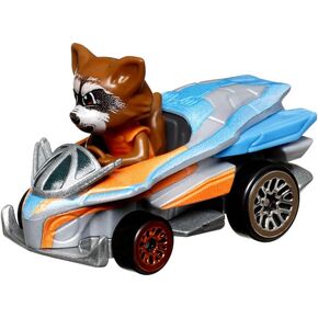 Hot Wheels RacerVerse Die-Cast Vehicle with Rocket Racoon Driver 1:64 Scale