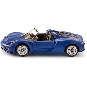 Siku 1475, Porsche 918 Spyder, Metal/Plastic, Toy car for Children, Silver, Rubber Tyres
